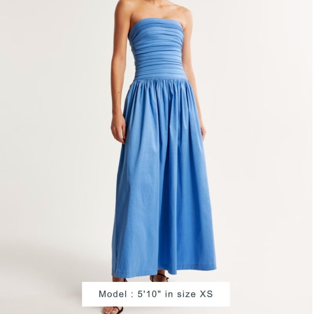 NWT Emerson Strapless Drop-Waist Gown -- Abercrombie
